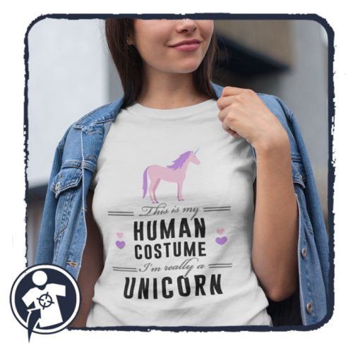 This is my human costume - Unicorn - női póló