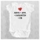 Anya + Apa + karantén = Én - feliratos body / gy.póló 