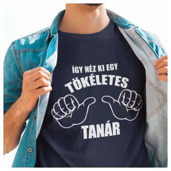 Így néz ki egy TÖKÉLETES TANÁR - póló 