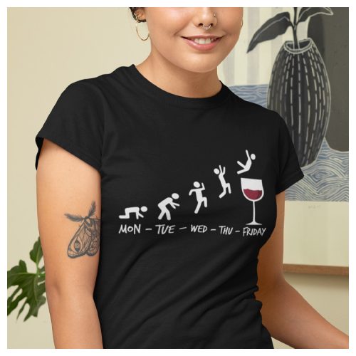 Vörösboros péntek - vicces feliratos női póló