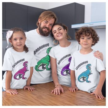   Dinoszauruszos családi szett - egyedi nevekkel és családnévvel 