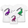 Dinoszauruszos családi szett - egyedi nevekkel és családnévvel 
