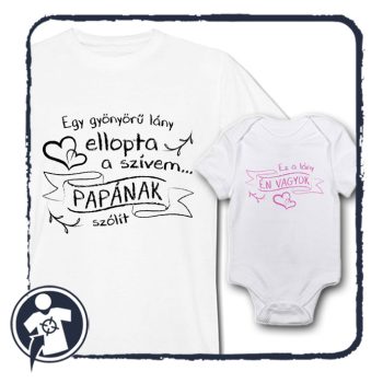   Egy gyönyörű lány ellopta a szívem... Papának szólít - PAPA-UNOKA szett