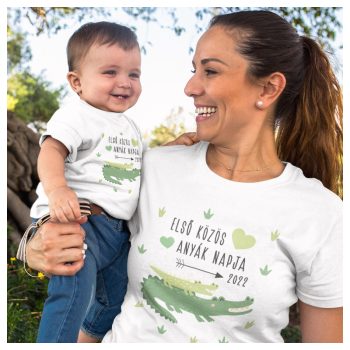   Cuki Krokodilos Anyák napi szett - Anya-baba body/póló szett