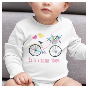   Én is tekerni fogok - feliratos body / gyerekpóló - lányoknak