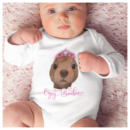 Cuki hercegnő capybara - CapyBarbie feliratos body/gyerekpóló