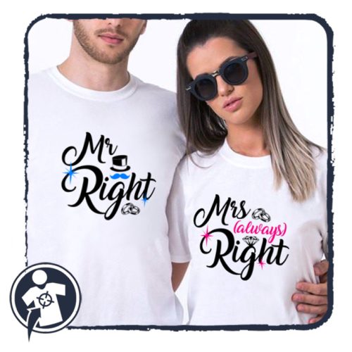 Mr & Mrs (always) Right - páros póló