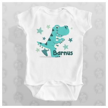   1 éves lettem - türkiz dinós szülinapi bababody / gyerekpóló