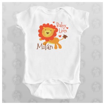   Baby Lion - oroszlános bababody / gy. póló - saját névvel 
