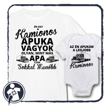 Kamionos apa-fia / apa-lánya szett
