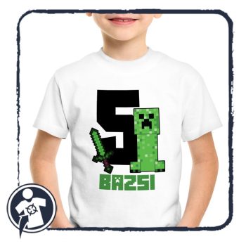   Kedvenc játékos egyedi szülinapi body/póló - minecraftos