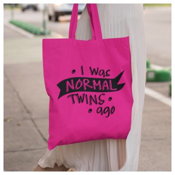   Vászonszatyor - I was normal TWINS ago - vicces felirattal ikres anyukáknak 
