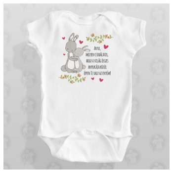   Cuki nyuszis Anyák napi body / gyerekpóló - kedves üzenettel