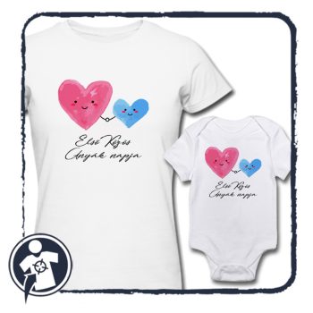   Első közös Anyák napja szett - szívecskékkel - anya-fia 