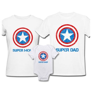   Super Family - szuperhősös családi szett - Super Dad / Mom / Kid / Baby 