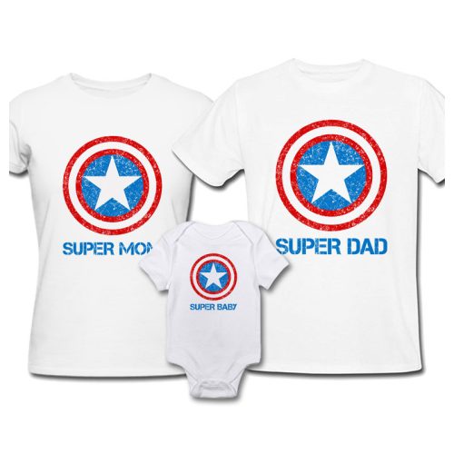 Super Family - szuperhősös családi szett - Super Dad / Mom / Kid / Baby 