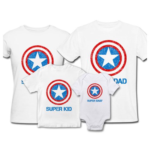 Super Family - szuperhősös családi szett - Super Dad / Mom / Kid / Baby 