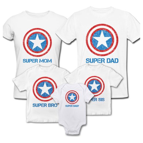 Super Family - szuperhősös családi szett - Super Dad / Mom / Kid / Baby 