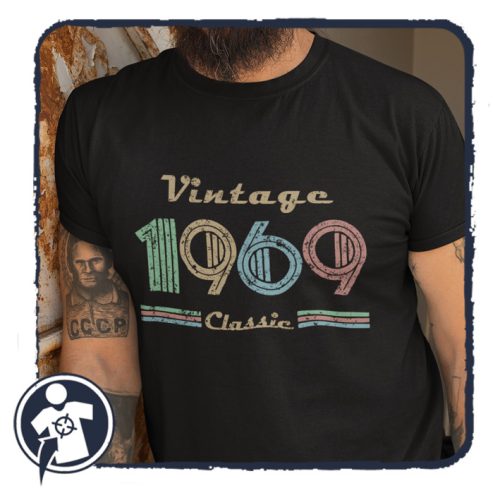 Vintage Classic - szülinapi póló választható évszámmal 