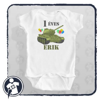 Szülinapi tankos bababody / gyerekpóló születésnapra