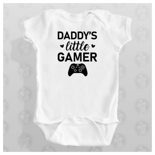Daddy's Little Gamer - játékkonzolos feliratos body / gyerekpóló 