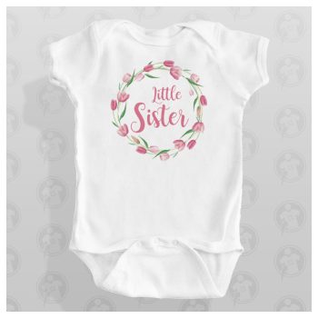 Little Sister - tulipános - feliratos body/póló