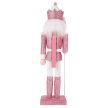 Karácsonyi Diótörő figura pink/fehér 26cm