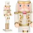 Karácsonyi Diótörő figura fehér/arany 26cm