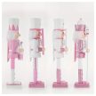 Karácsonyi Diótörő figura pink/fehér 33cm