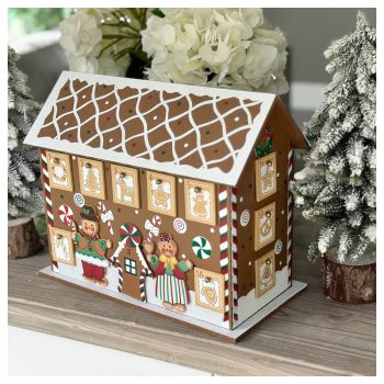   Adventi kalendárium mézeskalács ház - kihúzható fiókokkal