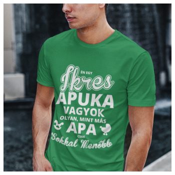   L-es fekete póló - Ikres apuka vagyok ... - vicces feliratos póló 