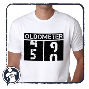 XL-es fekete póló - Oldometer - szülinapi póló 51