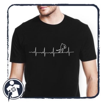 L-es sötétkék póló - Jéghokis szívritmus