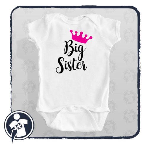 104-es lányka póló - Big Sister - koronás