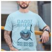 M-es fehér póló - DADDY SHARK - doo doo doo doo doo doo feliratos apa póló 
