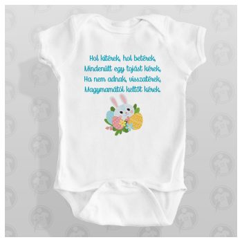   Húsvéti body - Hol betérek, hol kitérek - vers (cuki nyuszis)