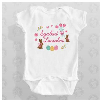   Húsvéti nyuszis body / gyerek póló - Szabad locsolni - felirattal 