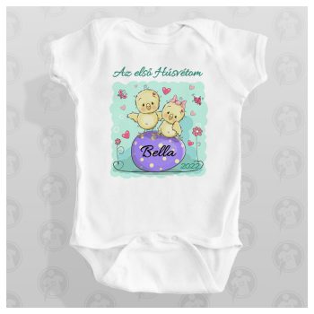   Húsvéti kiscsibék - Első húsvétom body / gy. póló - saját névvel, évszámmal 