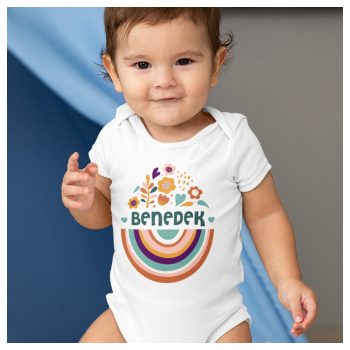   Húsvéti body / gy. póló - Virágos tojás mintával és saját névvel 