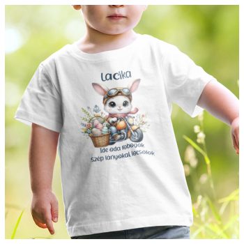   Húsvéti nyuszi motoros - ide-oda robogok húsvéti body - saját névvel