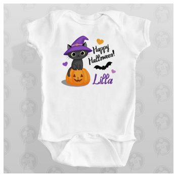   Boszi cica sütőtökkel - bababody / gyerekpóló saját névvel