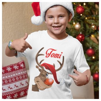 Kacsintós Rudolf - karácsonyi body/gyerekpóló névvel