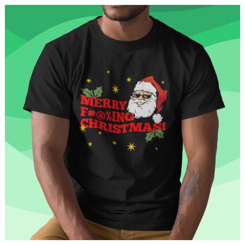 Karácsonyi káromkodós Mikulás - póló