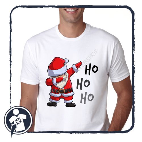 Karácsonyi táncoló Télapó Ho-Ho-Ho - póló