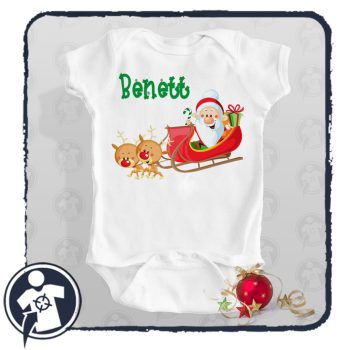 Mikulás két szarvassal - neves body/gyerekpóló