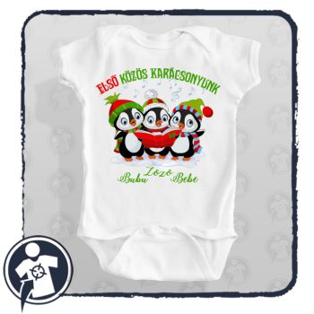 Éneklő pingvinek - Karácsonyi body / gyerekpóló