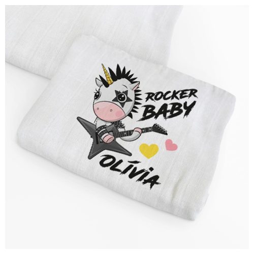 Egyedi textilpelenka - Rocker Baby unikornis