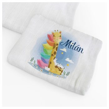 Egyedi textilpelenka - Alvó zsiráf