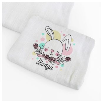 Egyedi textilpelenka - Fehér nyuszi