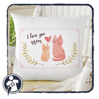 Anyák napi párna cicákkal - I love you mom